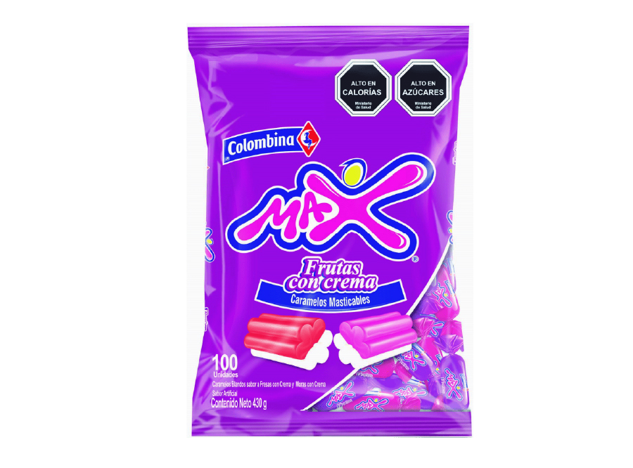  CARAMELO MASTICABLE MAX X 100 UN FRUTAS C/CREMA 
