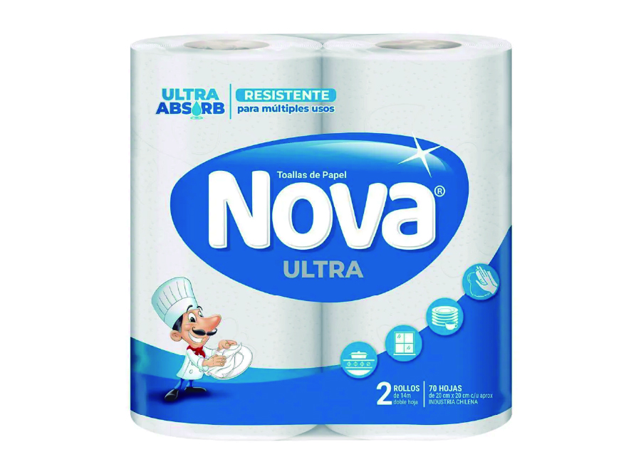  TOALLA PAPEL  2 ROLL. 14 MT NOVA ULTRA 