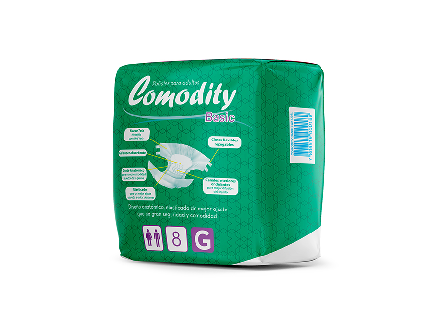  PANAL ADULTO X  8 UN COMODITY BASIC GRANDE 
