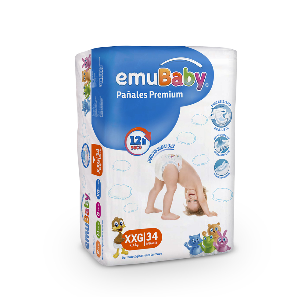  PANAL EMUBABY SUPER PREMIUM PQT X 34 UN XXG 
