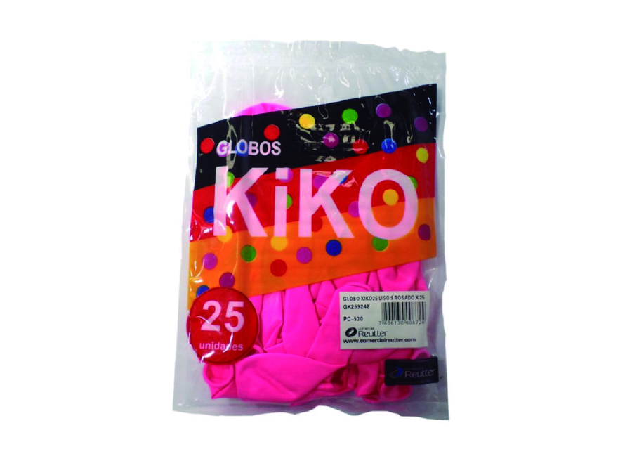  GLOBOS N.  9 CROMADO X 25 UN DO ROSA KIKO 