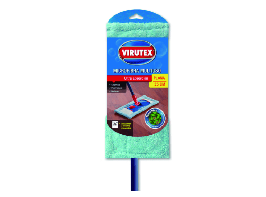  MOPA PLANA 35 CM VIRUTEX MICROFIBRA + PALO 