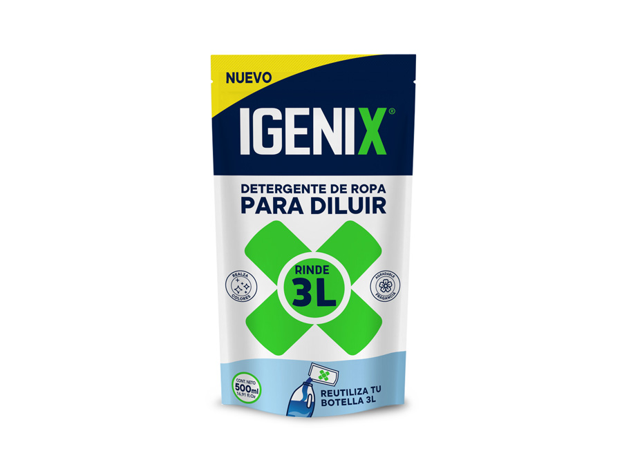  DETERGENTE LIQUIDO  500 ML IGENIX CONCENTRADO P/3L 