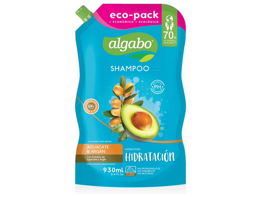  SHAMPOO 930 ML ALGABO DOYPACK AGUACATE/ARGAN 