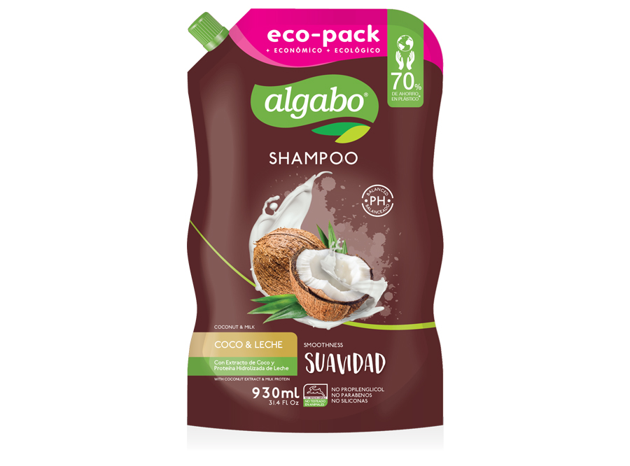  SHAMPOO 930 ML ALGABO DOYPACK COCO/LECHE 