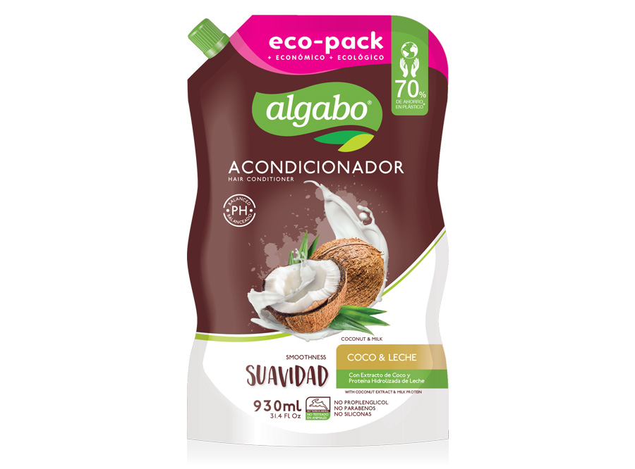  ACONDICIONADOR 930 ML ALGABO DOYPACK COCO/LECHE** 