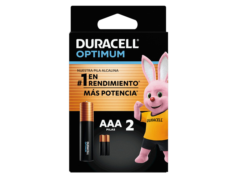  PILA ALCALINA AAA X 2 UN DURACELL OPTIMUM 