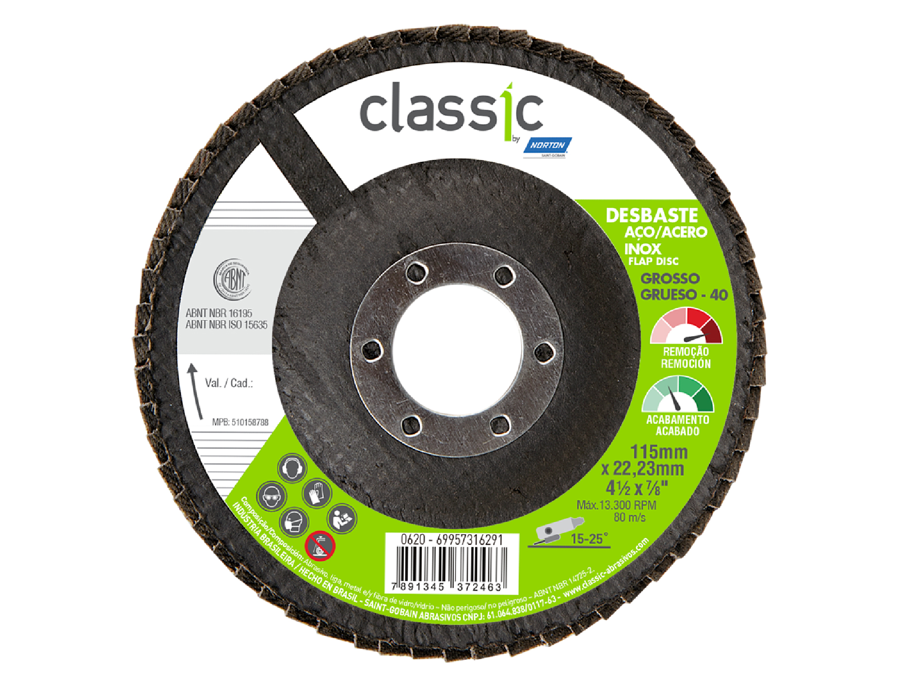  DISCO TRASLAPADO CLASSIC 115X22.23MM G40 