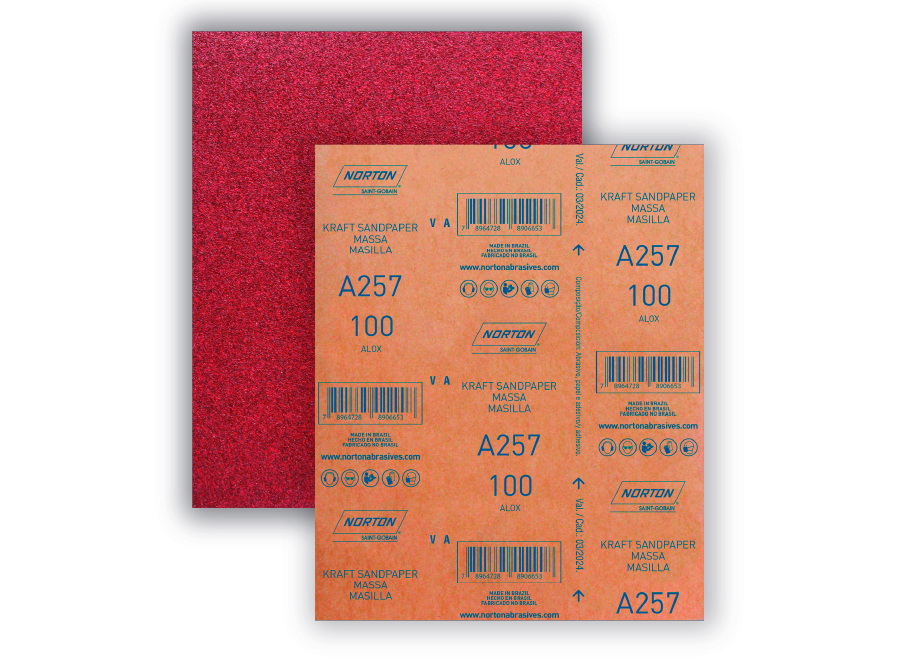  LIJA MADERA A-257 SECO 225X275MM G100 50UN NORTON 