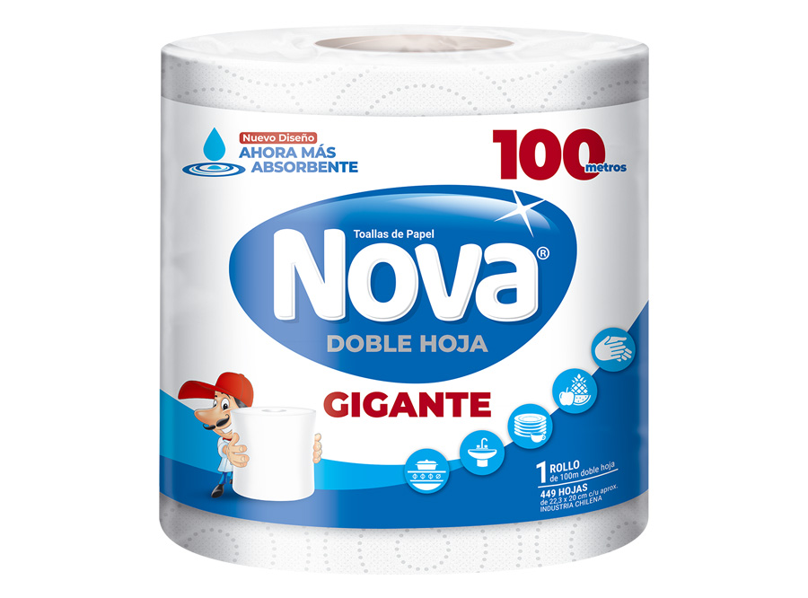  TOALLA PAPEL  1 ROLL. 100 MT.D/H NOVA GIGANTE 