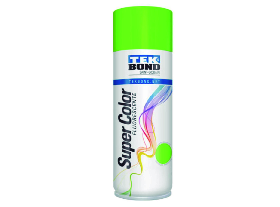  PINTURA SPRAY 400 ML FLUORESCENTE VERDE TEKBOND 