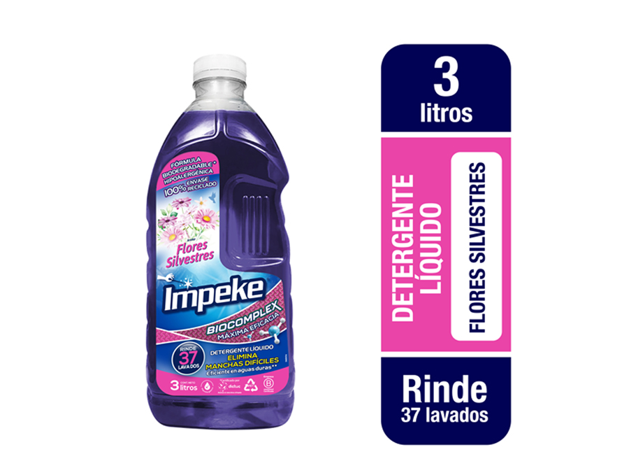  DETERGENTE LIQUIDO 3 LT IMPEKE FLORES SILVESTRES 