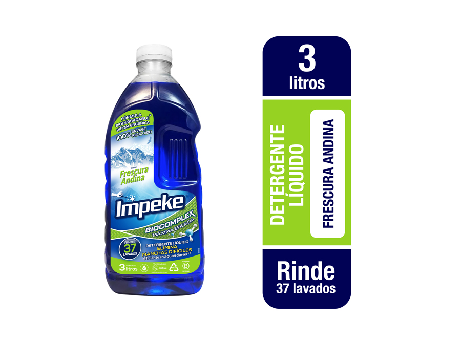  DETERGENTE LIQUIDO 3 LT IMPEKE FRESCURA ANDINA 