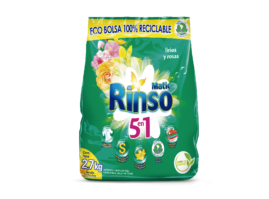  DETERGENTE POLVO 2.7 KL RINSO LIRIOS Y ROSAS 