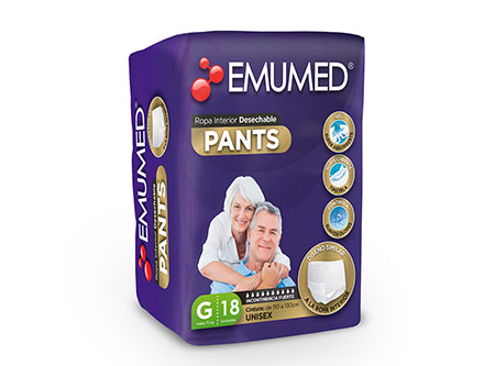  PANAL ADULTO PANTS X 18 UN EMUMED PREMIUM G 