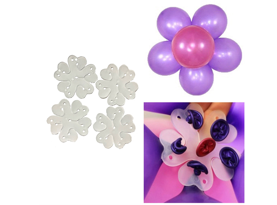  CLIPS PARA GLOBOS FLOR X 6 UN 