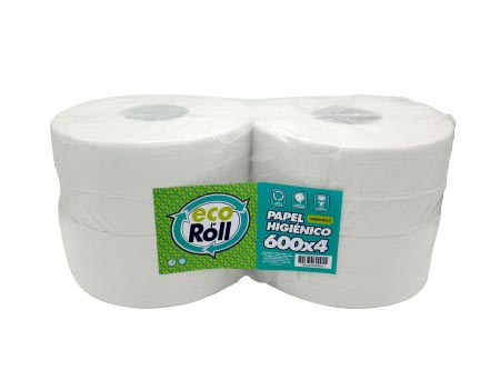  PAPEL HIG.  4 ROLLOS 600 MT. H/S ECO ROLL 