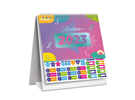  CALENDARIO ESCRITORIO ADETEC 17X17CM C/STICKE 