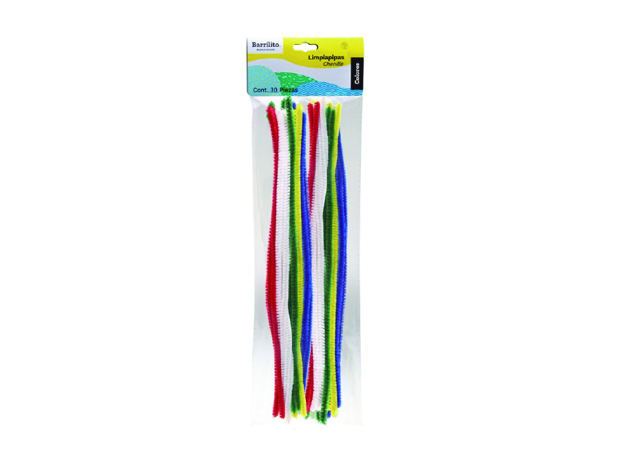  LIMPIA PIPA COL.BRILLANTE SURT. X 30 UN BARRILITO 