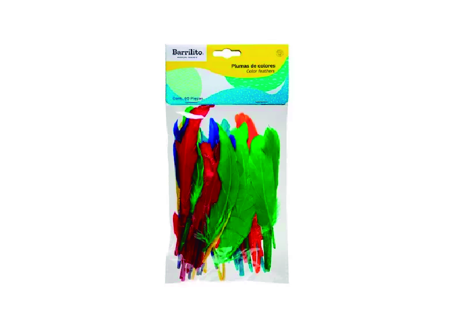  PLUMAS CHICAS COL.SUR. PQ X 60UN BARRILITO 