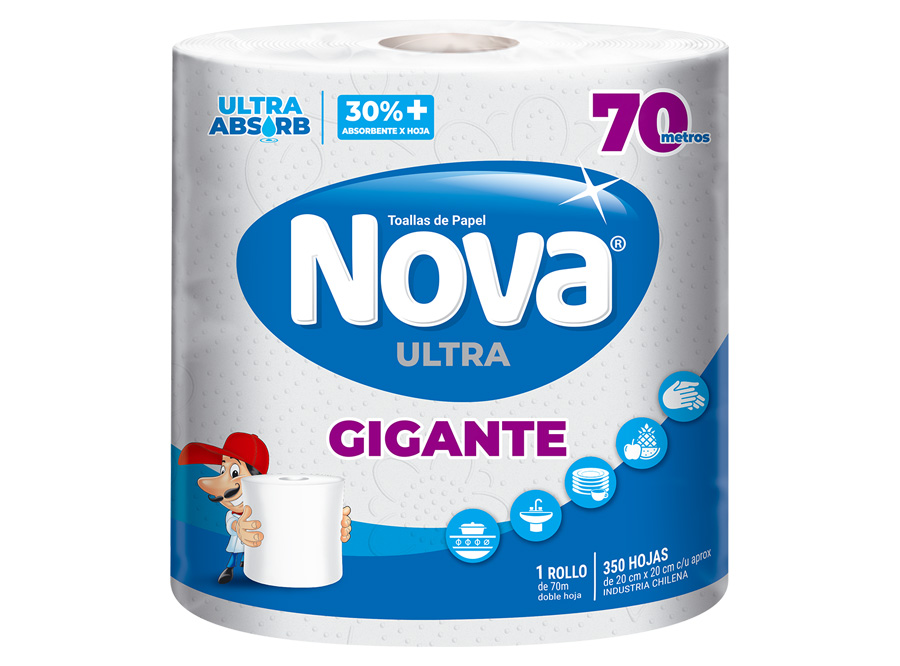  TOALLA PAPEL  1 ROLL. 70 MT. NOVA ULTRA 