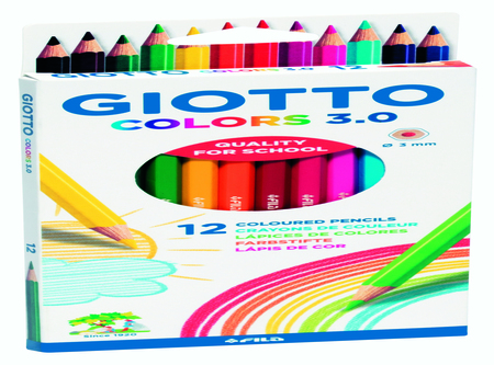  LAPIZ COLOR 12UN. LARGO GIOTTO 3.0 