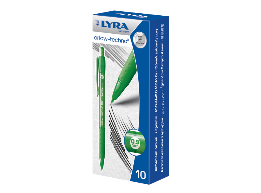  PORTAMINA 0.9MM LYRA C/GRIP VERDE 