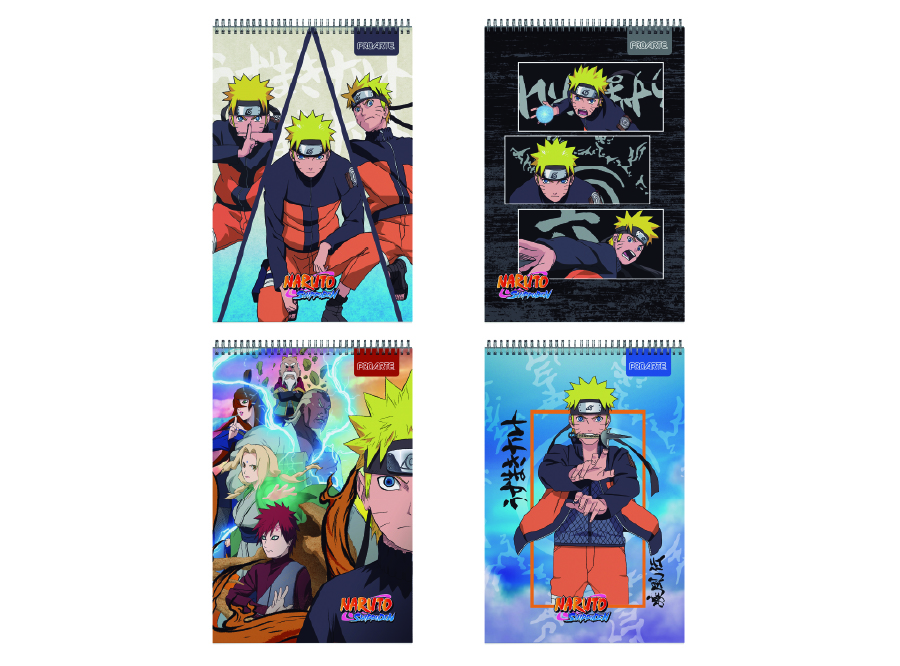  CROQUERA 22 X 32 CM ESPIRAL 80 HJ NARUTO PROARTE 