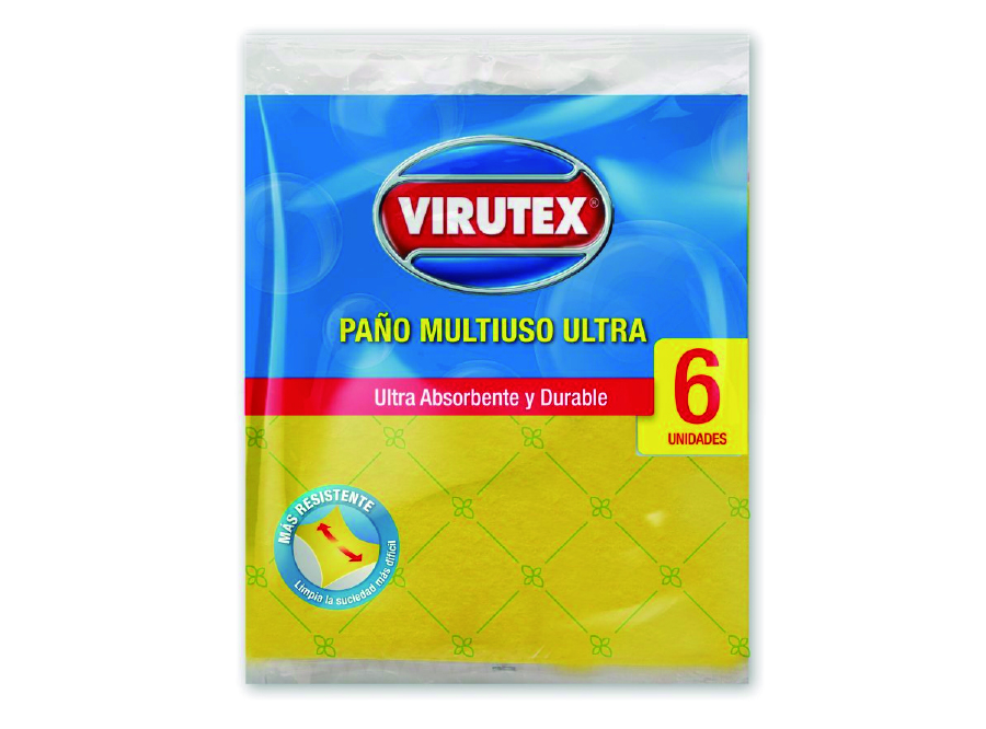  PANO MULTIUSO X 6 UN. 38 X 38 VIRUTEX ULTRA ABS. 