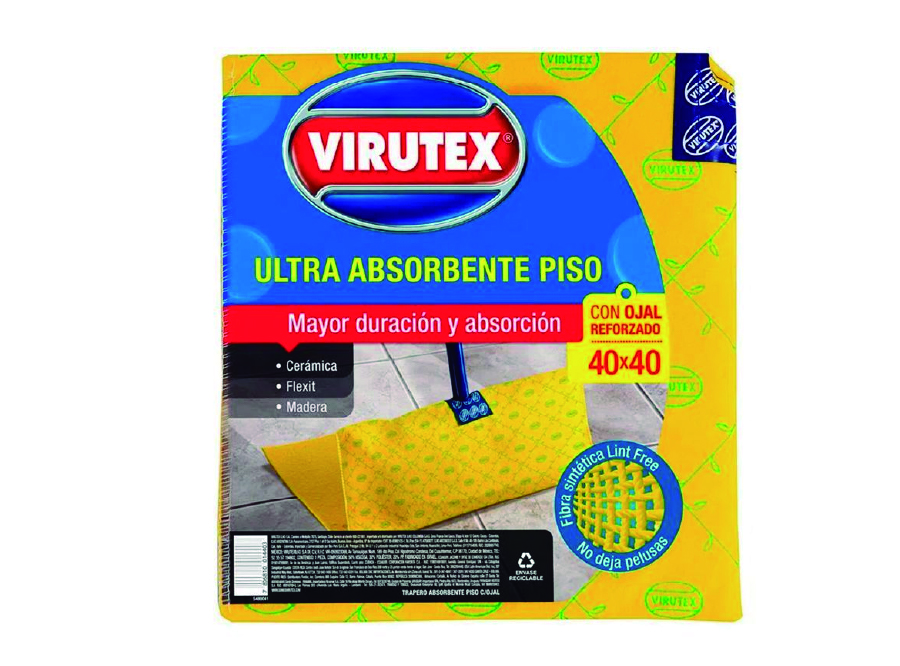  TRAPERO SIN OJAL 40 X 40 VIRUTEX ULTRA ABSORBENTE 
