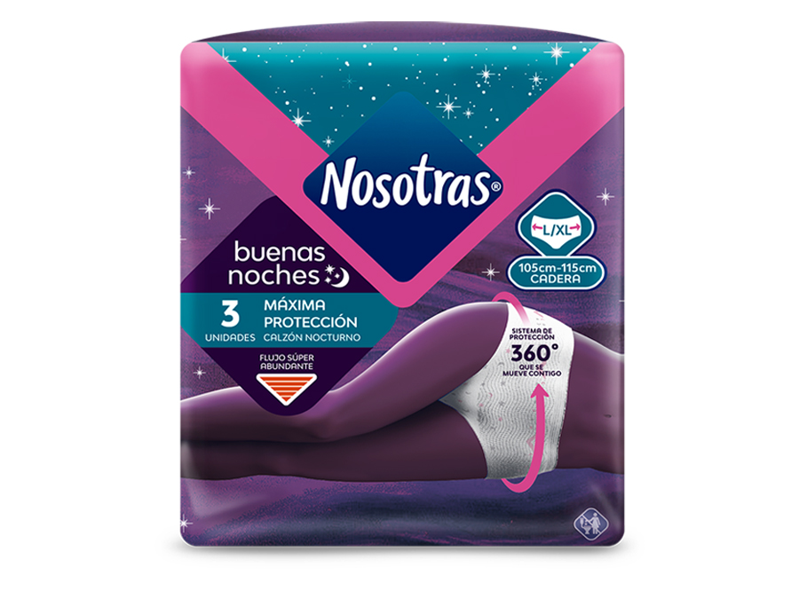  TOALLA HIG. NOSOTRAS CALZON NOCTURNO L-XL X3 UND 