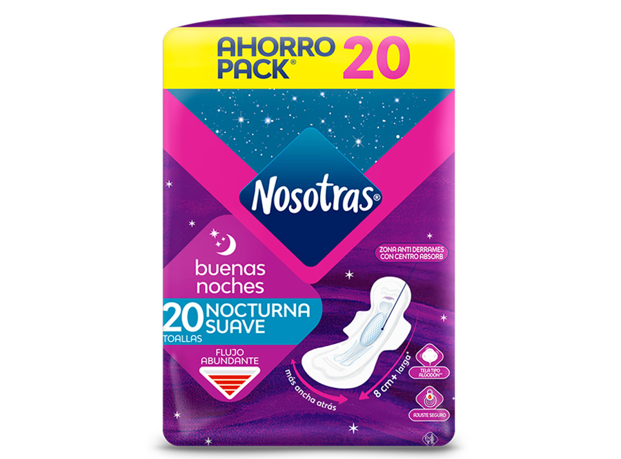  TOALLA HIG. NOSOTRAS B.NOCHES PQ X 20 UN** 