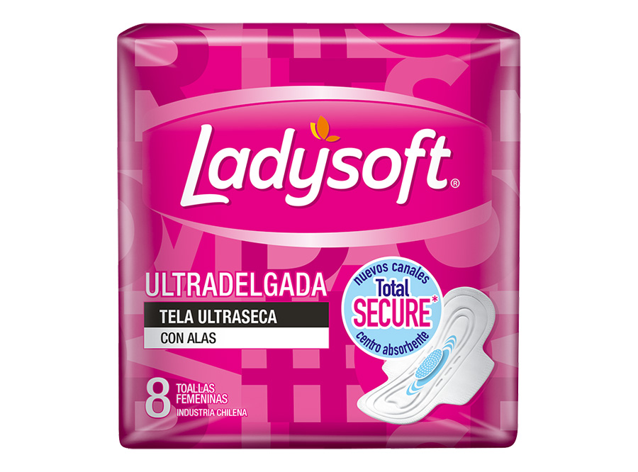  TOALLA HIG. LADYSOFT U/DELGADA X  8 UN ALAS U.SECA 