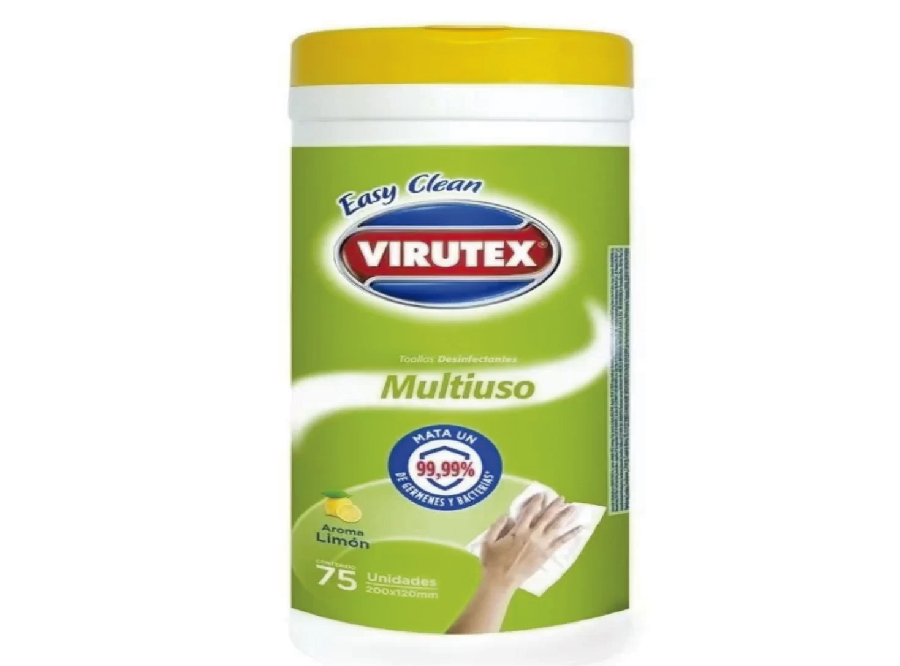  TOALLA DESINFEC. X  75 UN TARRO VIRUTEX LIMON 