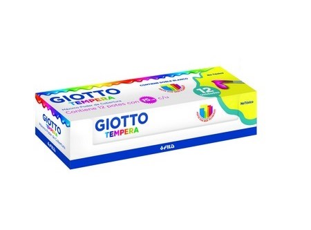  TEMPERA  12 COLORES GIOTTO 15ML D/BLANCO 