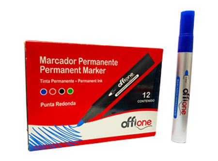  MARCADOR PERMAN.OFFIONE PTA REDONDA AZUL 5.4MM 