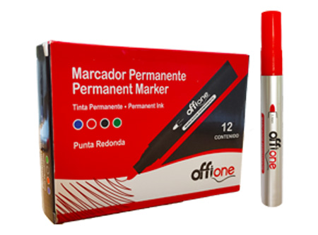  MARCADOR PERMAN.OFFIONE PTA REDONDA ROJO 5.4MM 