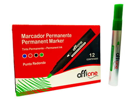  MARCADOR PERMAN.OFFIONE PTA REDONDA VERDE 5.4 MM 