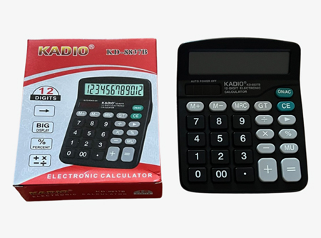  CALCULADORA BASICA ESCR/S 12DIG KADIO KD-8837B 