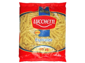  PASTA FIDEO 400 GR ESPIRALES LUCCHETTI 