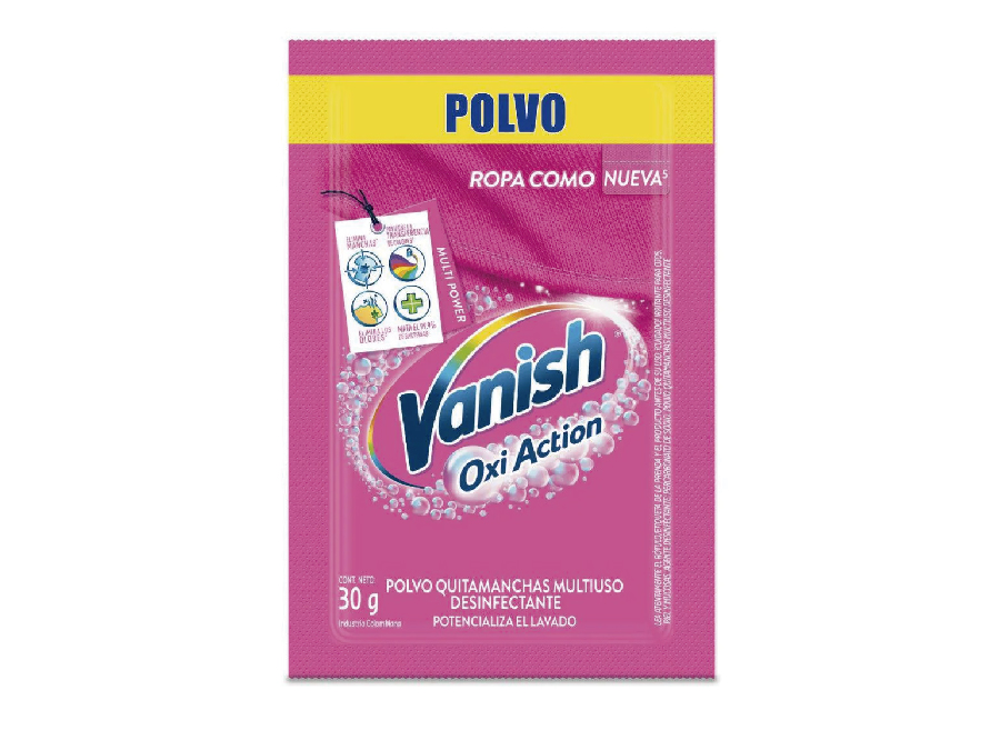  QUITAMANCHAS POLVO 30 GR 2 DP X 12 UN VANISH R/C/B 