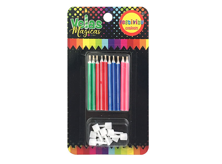  VELAS CUMPLEAOS SURT. MAGICAS X 10 UN FECO 