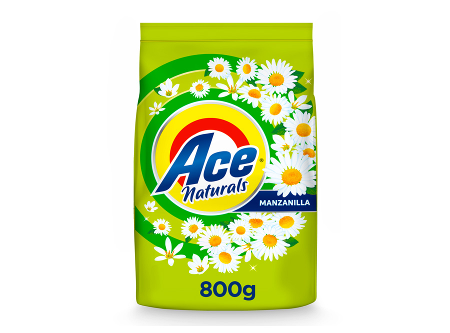  DETERGENTE POLVO  800 GR. ACE MANZANILLA 