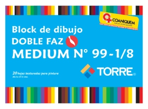  BLOCK DIBUJO  99 1/8 20 HJ TORRE IMAGIA DOBLE FAZ 