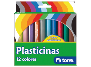  PLASTICINA 12 COLORES TORRE 