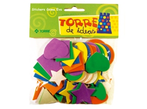  TORRE IDEAS FIGURAS GOMA EVA ADHESIVAS X 60 UN 