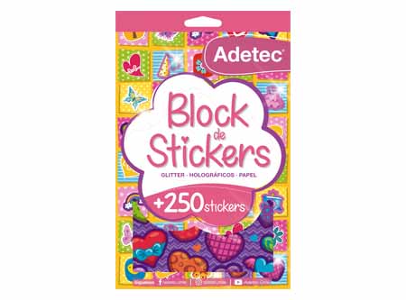  BLOCK DE STICKERS GLITTER-HOLOGRAF NIA ADETEC 