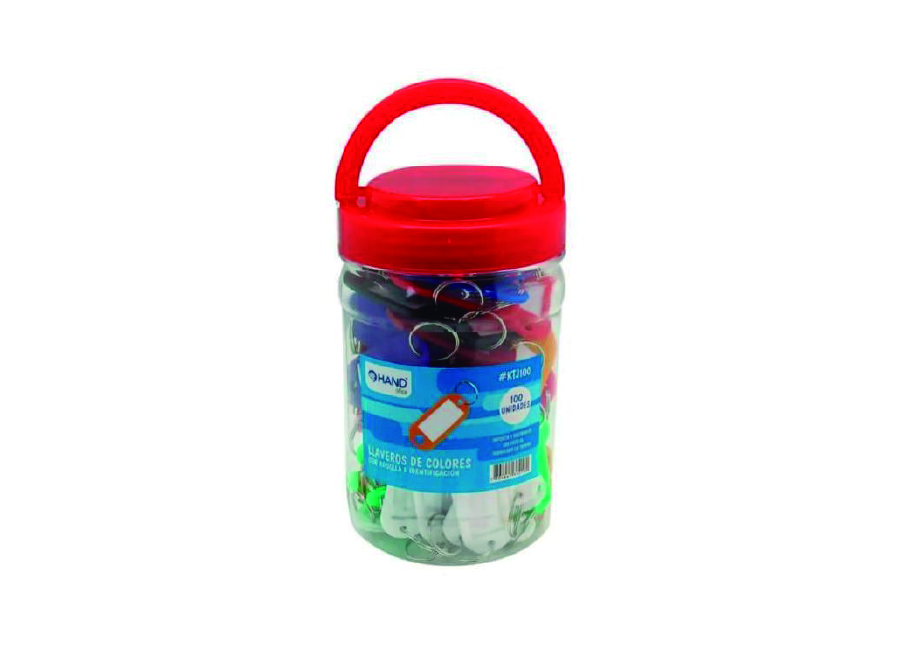  LLAVERO PLASTICO C/PLACA DISPENSADOR X100 UN HAND 