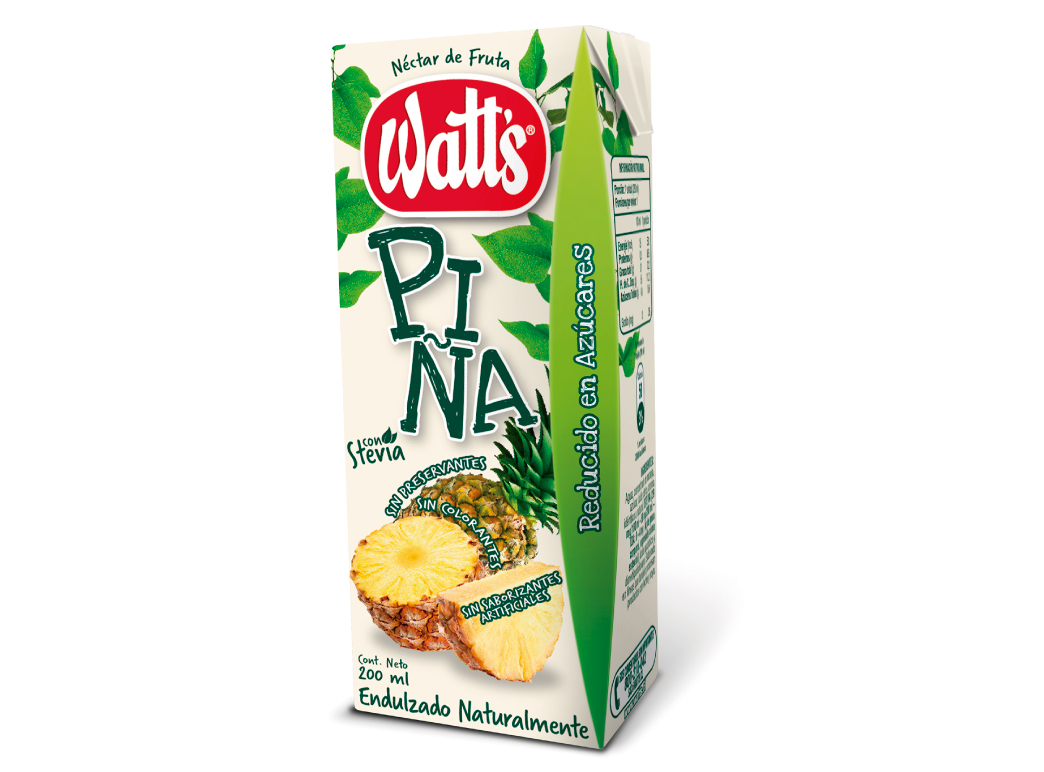  JUGO 200 CC WATTS X 6 UN PIA STEVIA 