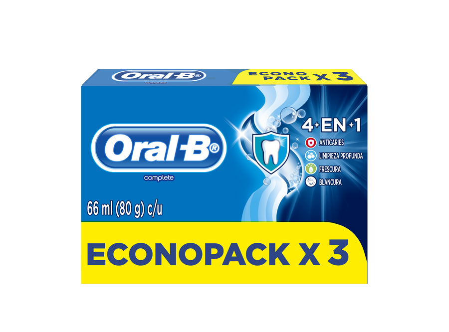  PASTA DENTAL  80 GR DP X 3 UN ORAL B COMPLETE 